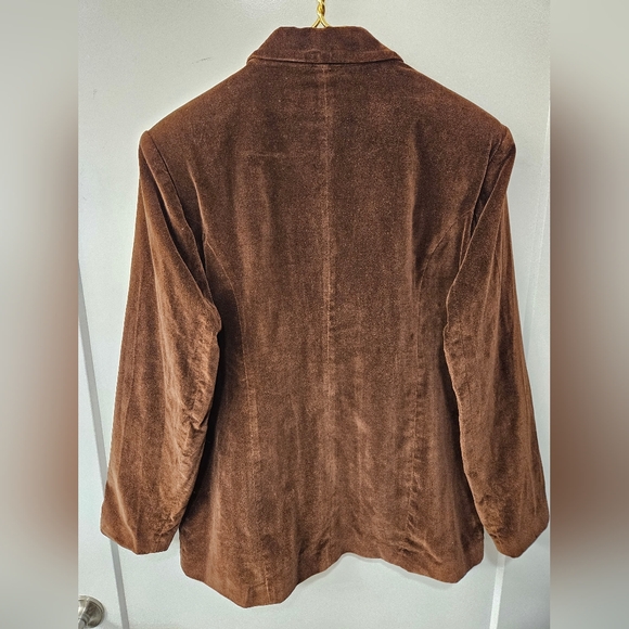 Vintage - Velvet Jessica Holbrook Cotton Brown Blazer - NWOT - Size 14 - Picture 7 of 7